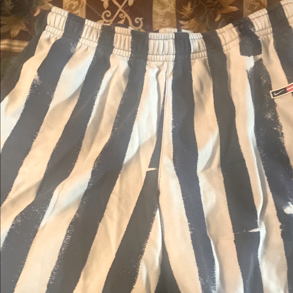 Striped Blue and White Shorts